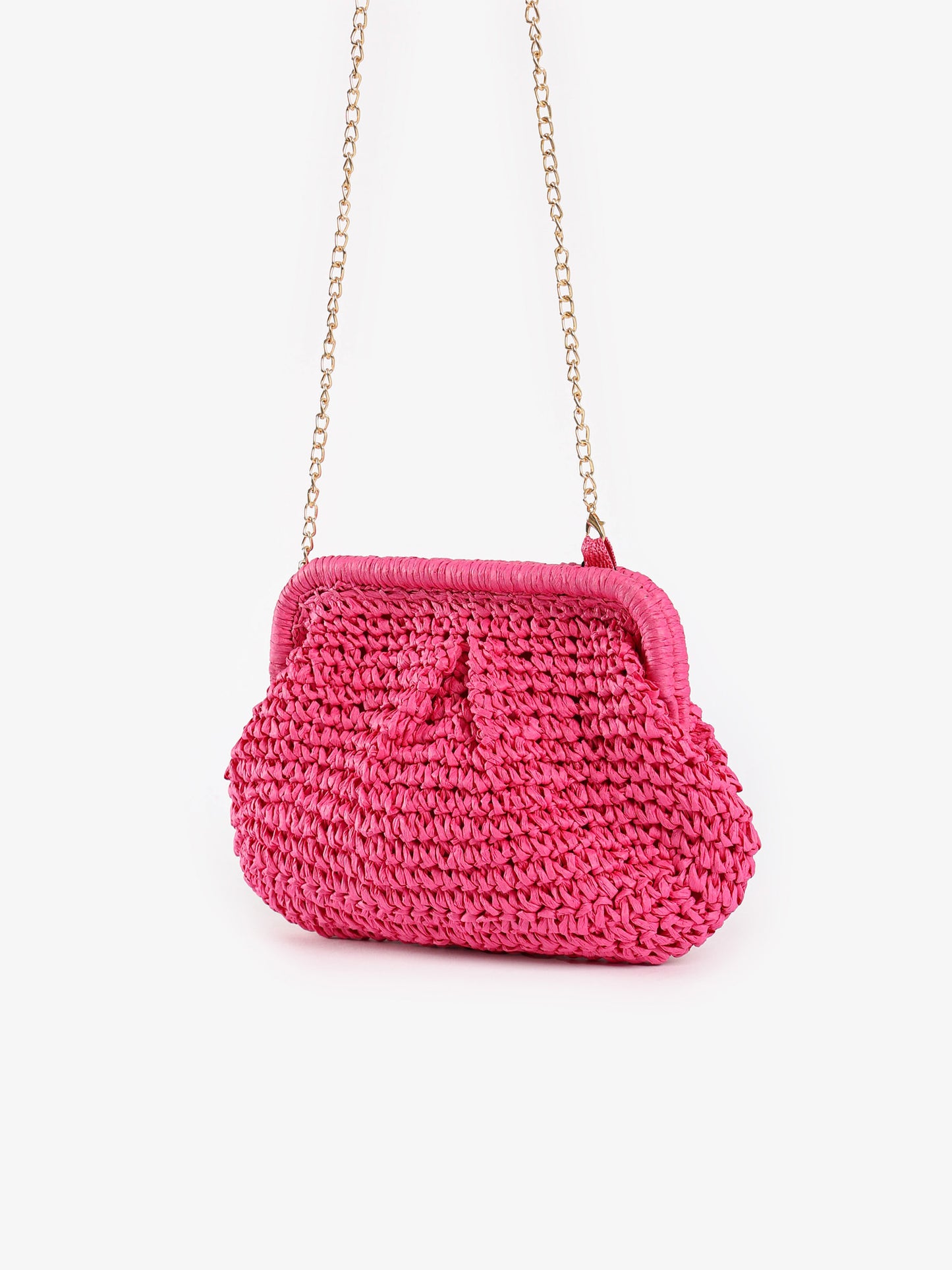 Woven Chain Strap Clutch