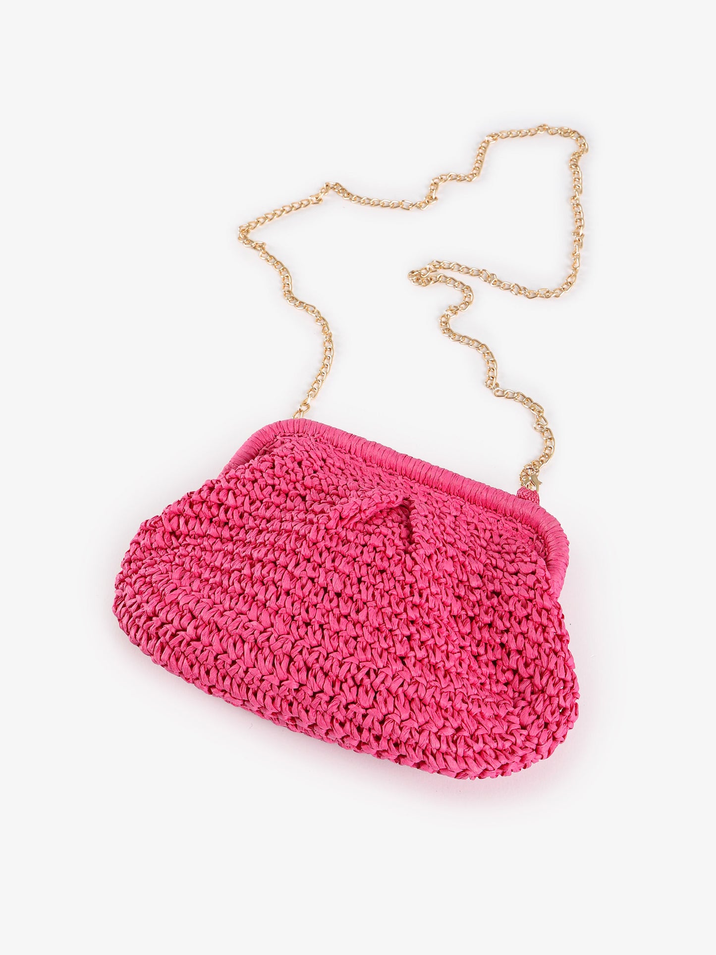 Woven Chain Strap Clutch
