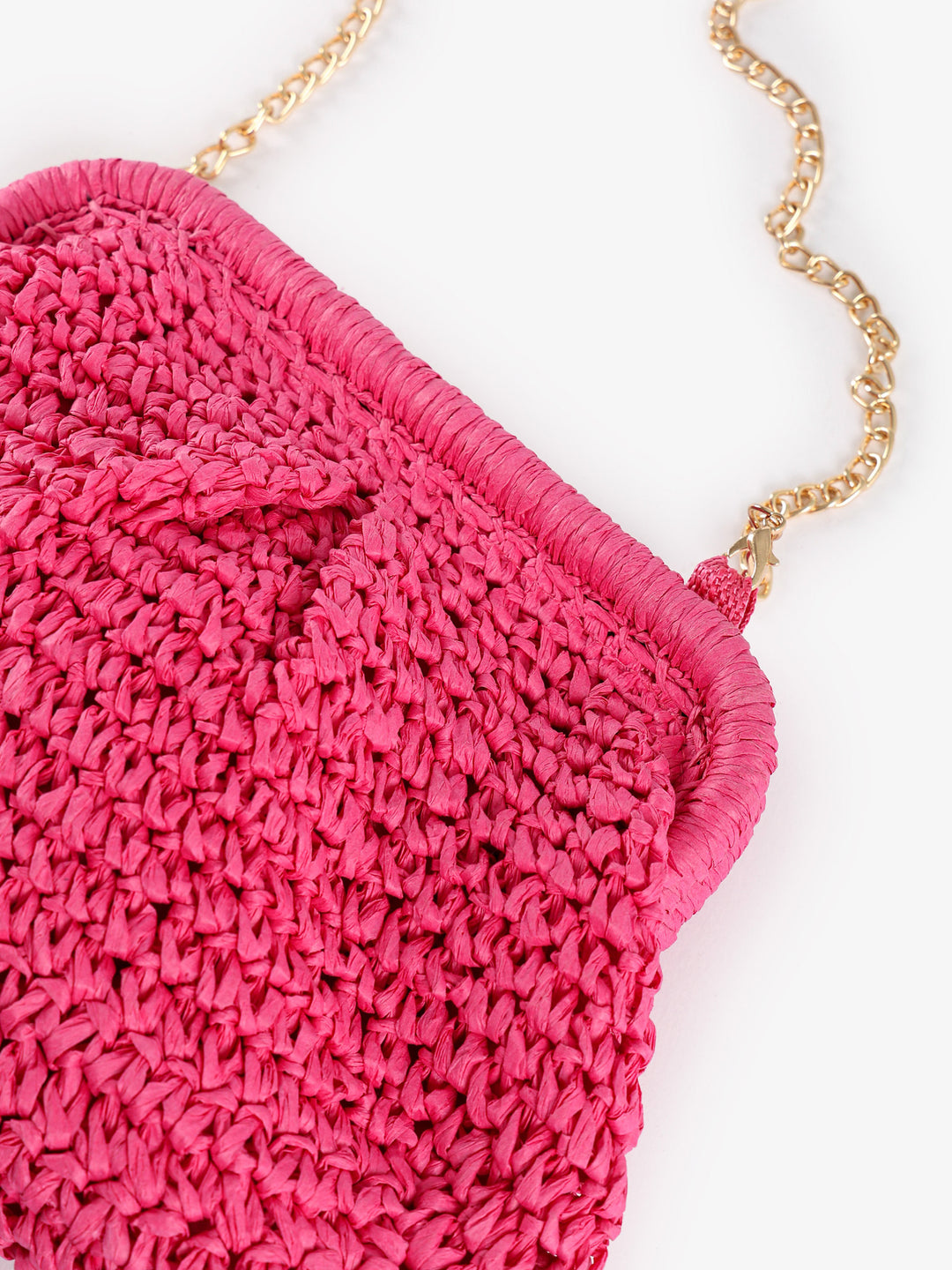 Woven Chain Strap Clutch