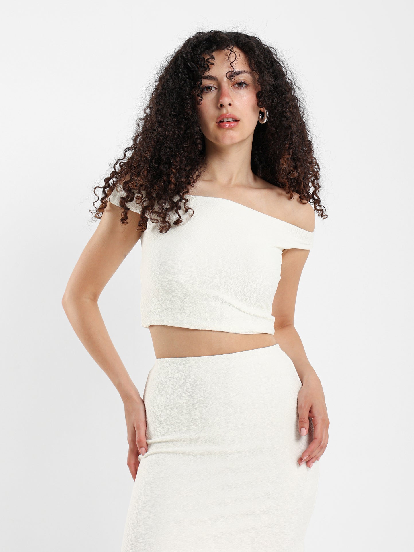 Textured Off Shoulder Top