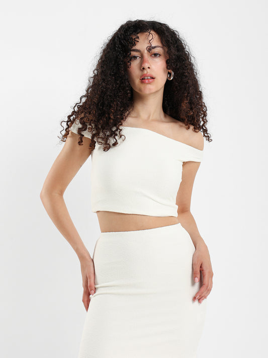 Textured Off Shoulder Top