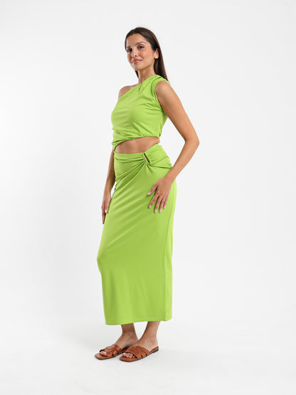 Cut-Out Waist Dress with Ring Detail - Outlet