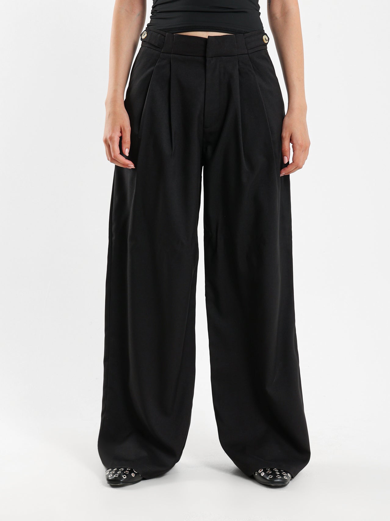 Front Pleated Pants