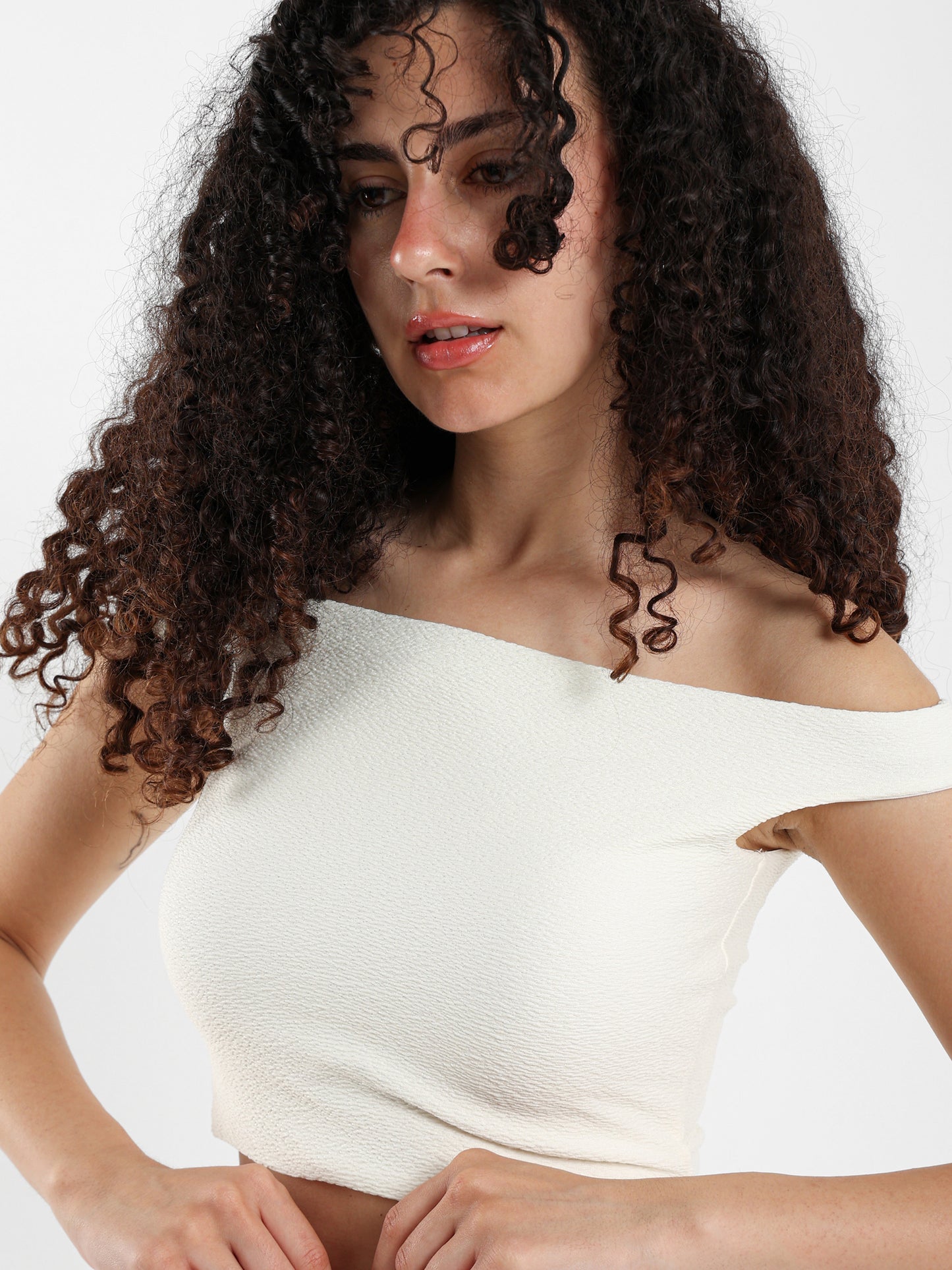 Textured Off Shoulder Top