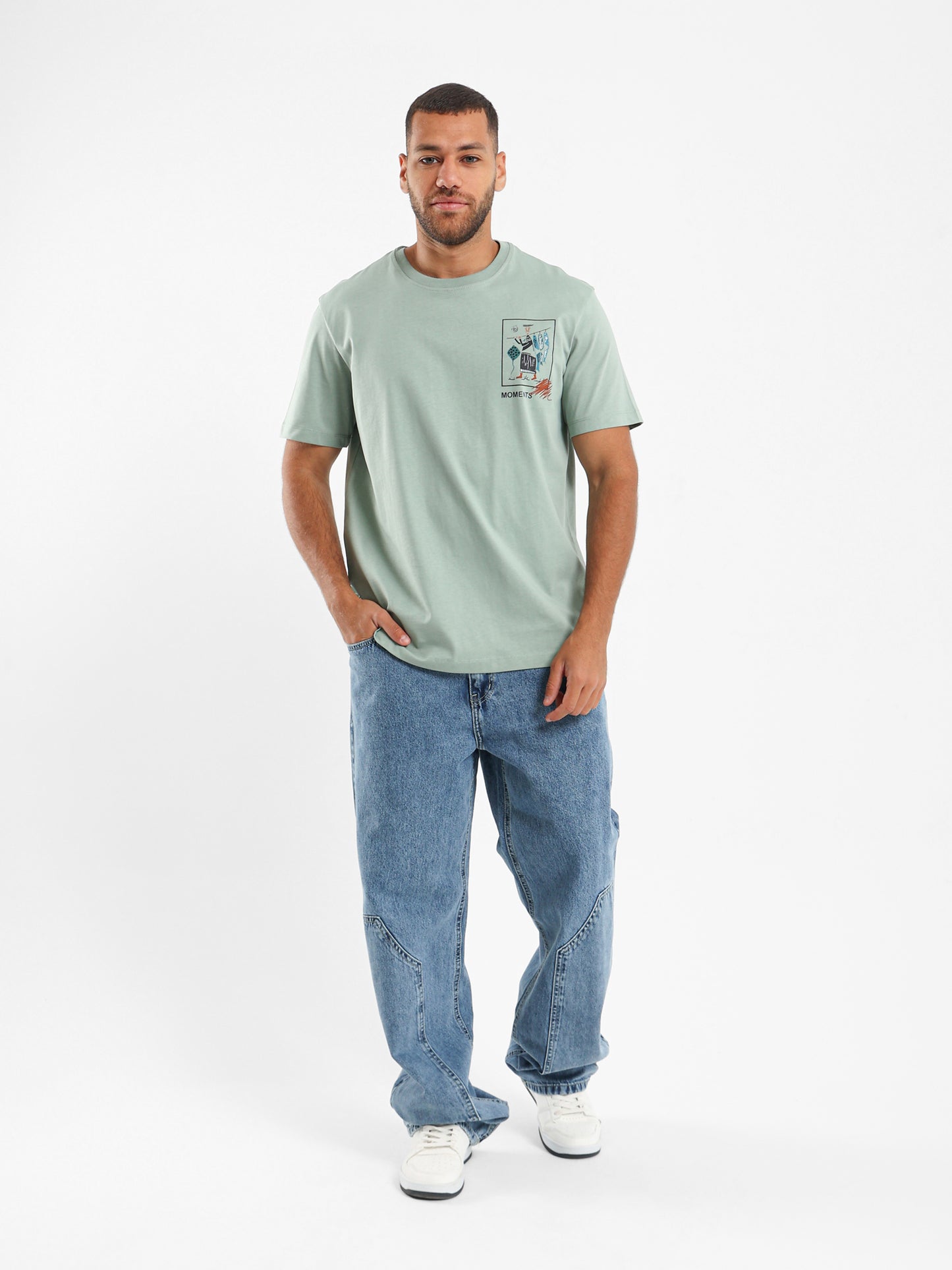 Moments Chest Print T-Shirt