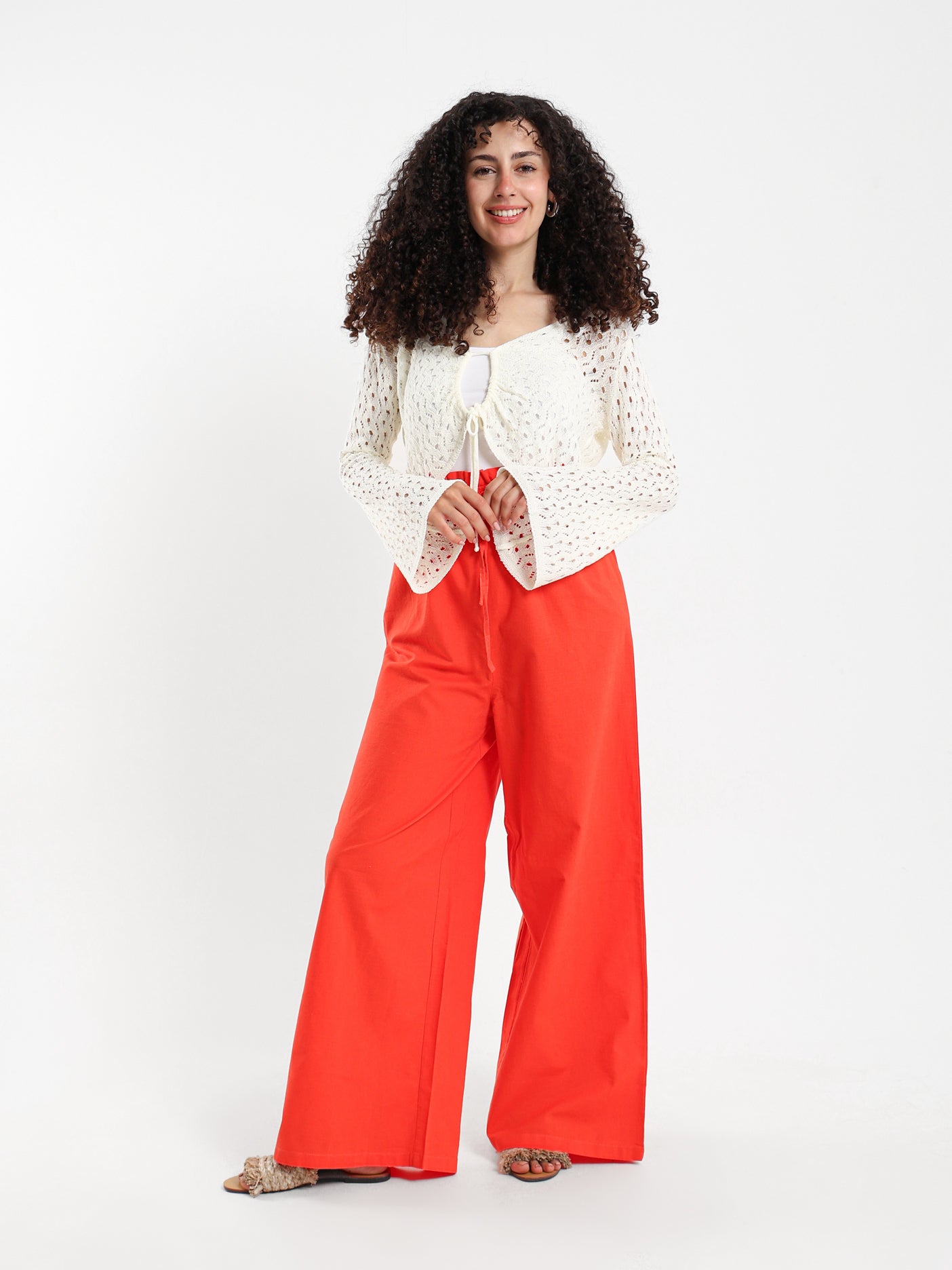 Front Tie Crochet Bolero