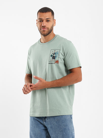 Moments Chest Print T-Shirt