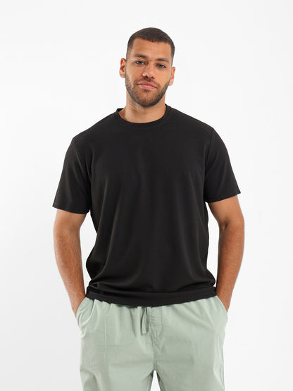 Wrinkled Texture Relaxed Fit T-Shirt