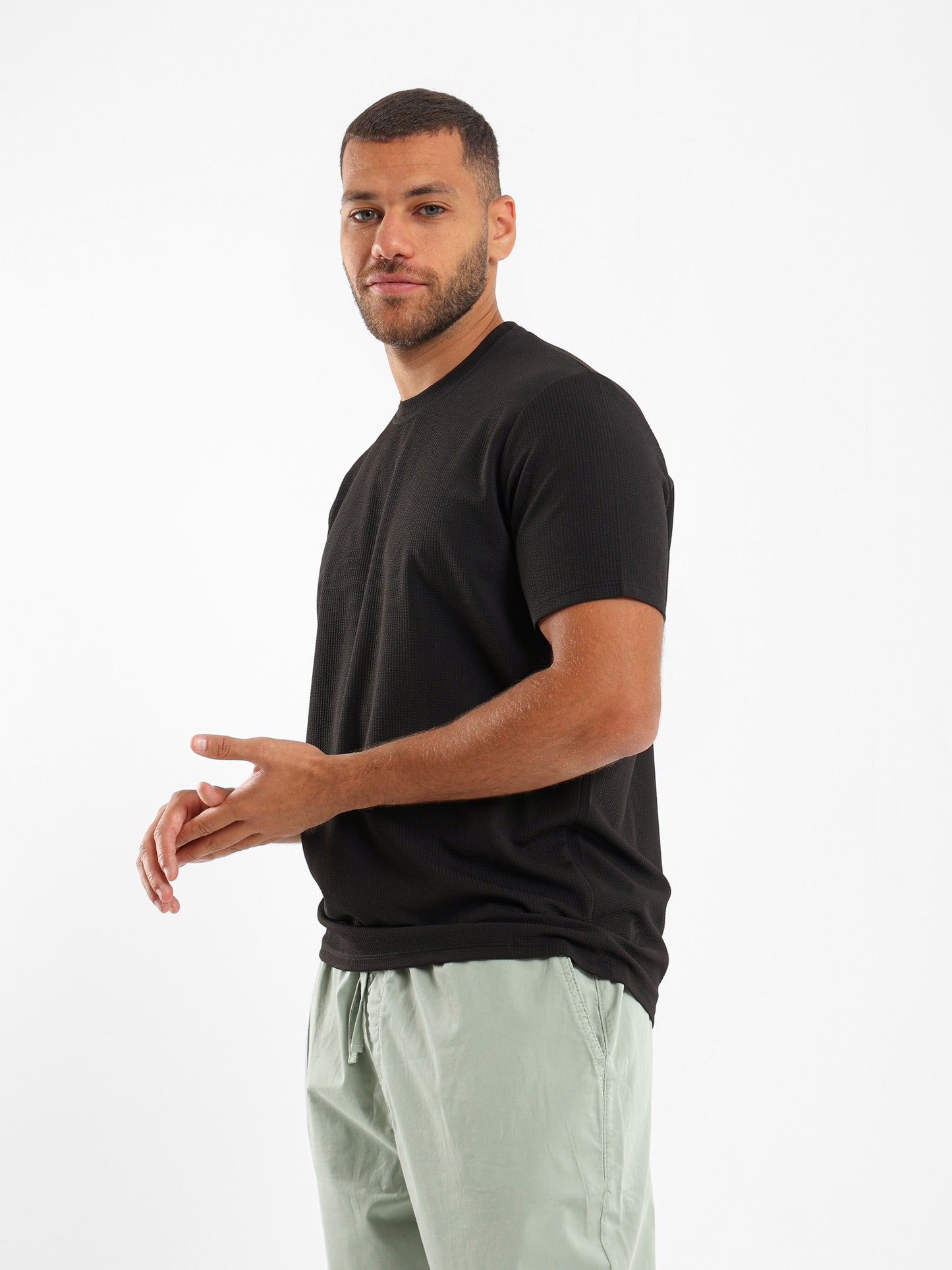 Wrinkled Texture Relaxed Fit T-Shirt