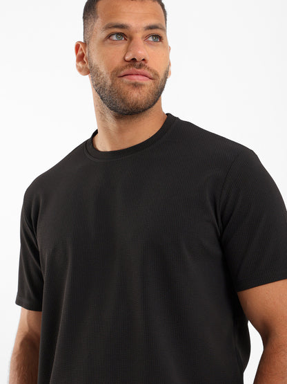 Wrinkled Texture Relaxed Fit T-Shirt
