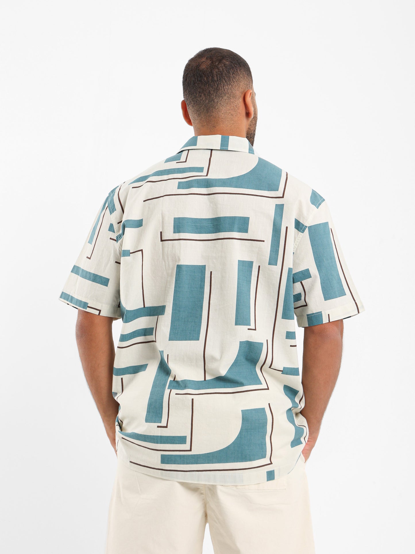 Abstract Print Camp Shirt