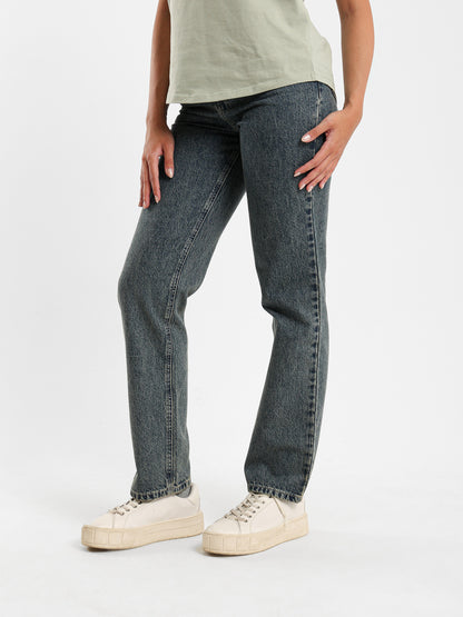 Overdyed Straight-Leg Jeans