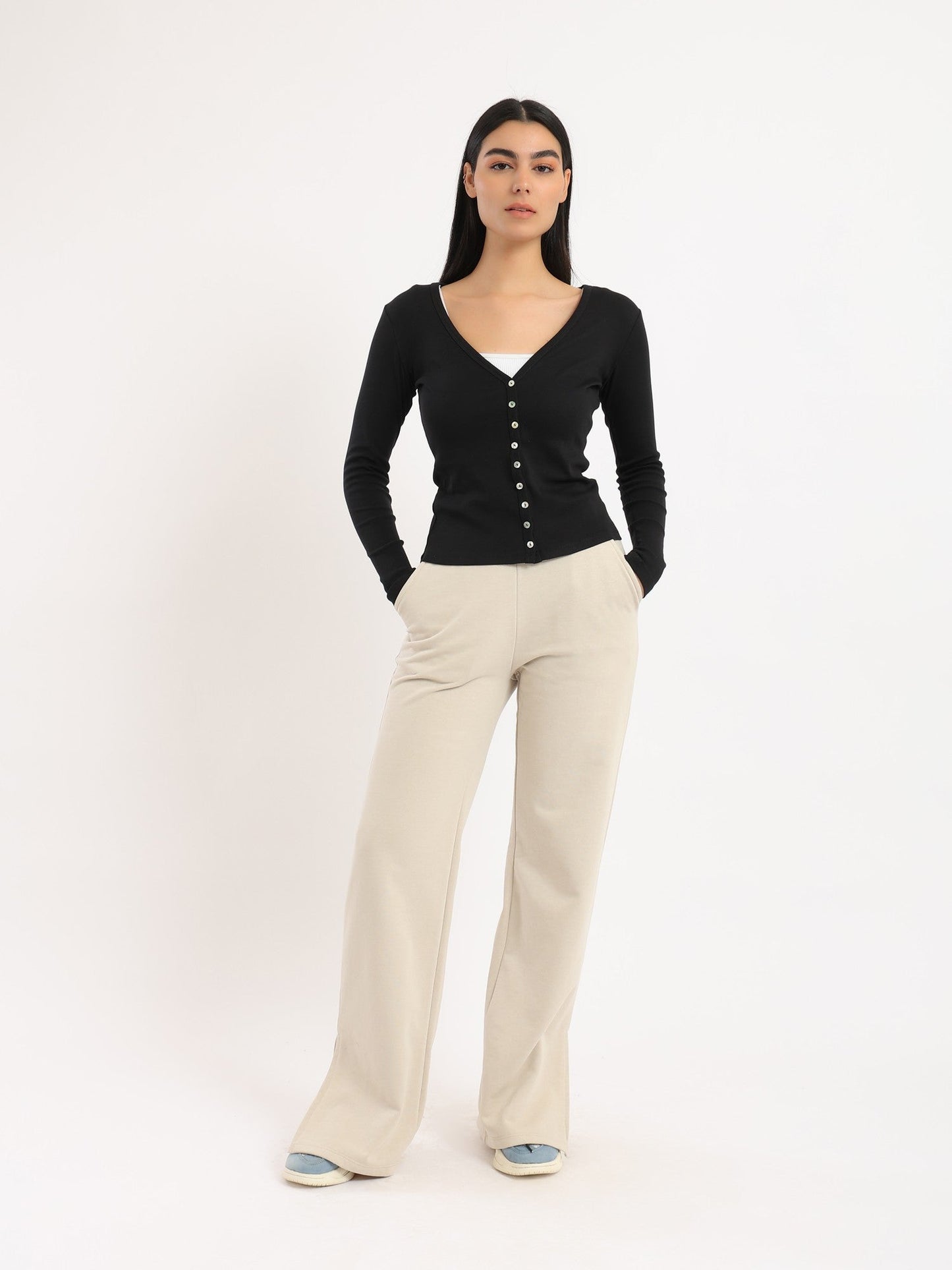 Cardigan - Button Closure - Slip-On - Outlet