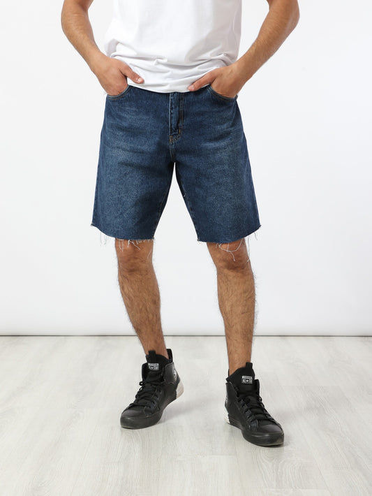 Denim Shorts - Unfinished Hem