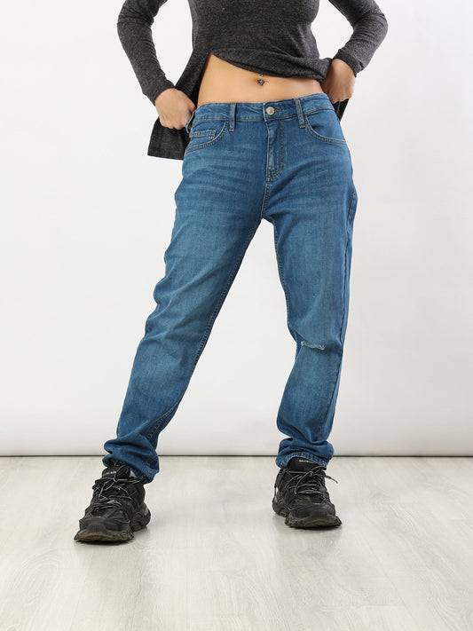 Jeans - Low-Waist - Washed Out