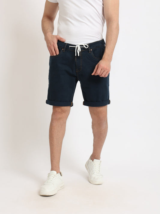 Jeans Short - Drawstring - With Pockets