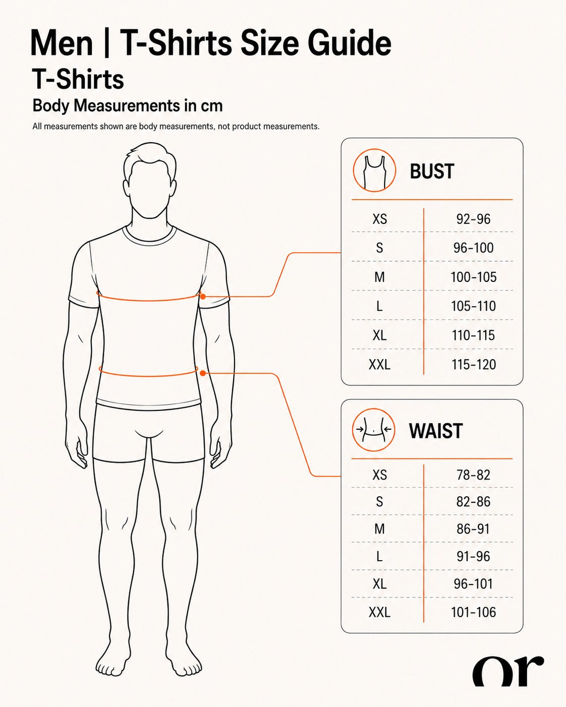 Men | T-Shirts Size Guide