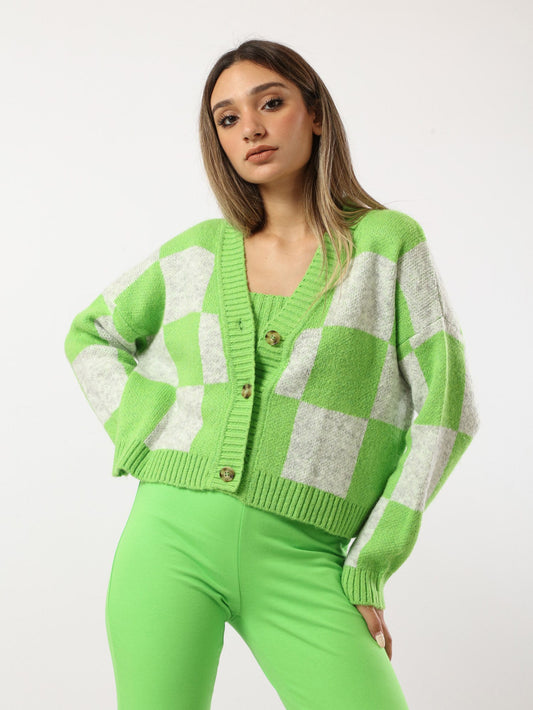 Pullover - Checkered - Front Buttoned