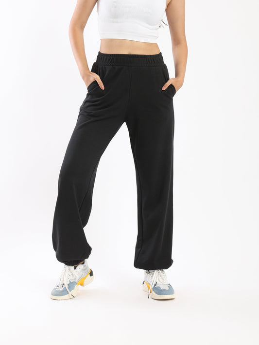 Sweatpants - Cuffed Hem - Elasticated Waistband