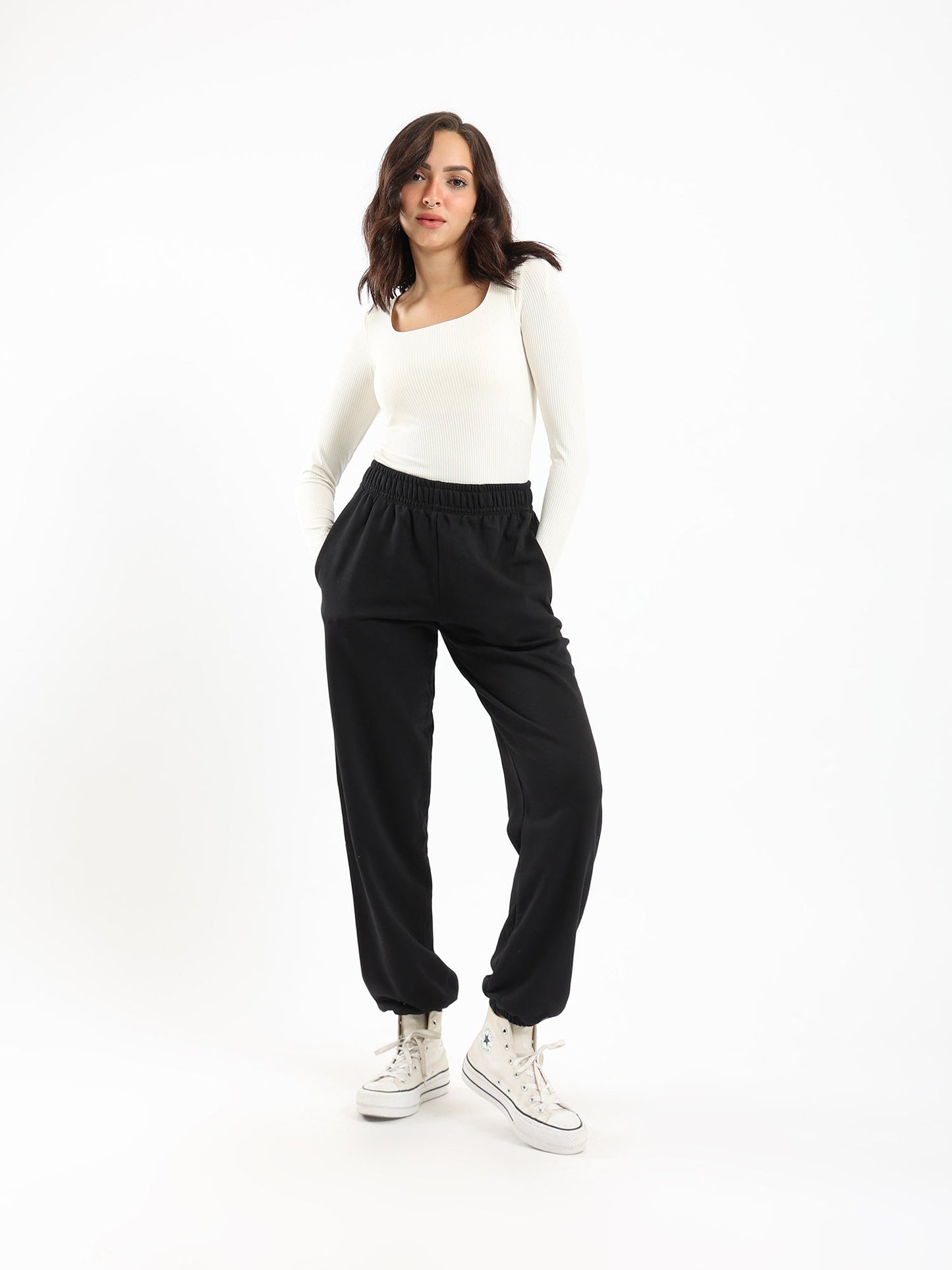 Sweatpants - Solid - With Hem