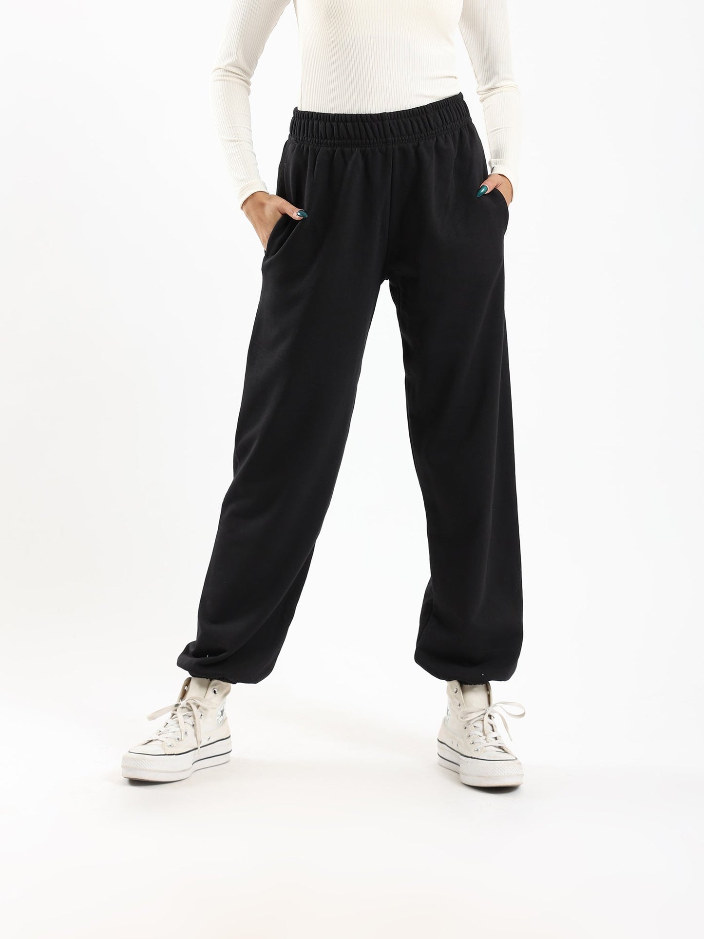 Sweatpants - Solid - With Hem