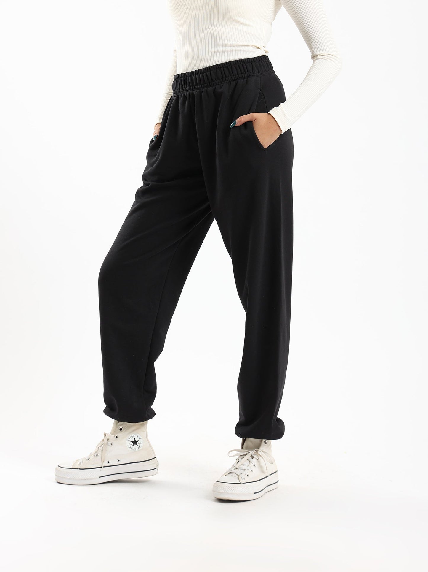 Sweatpants - Solid - With Hem