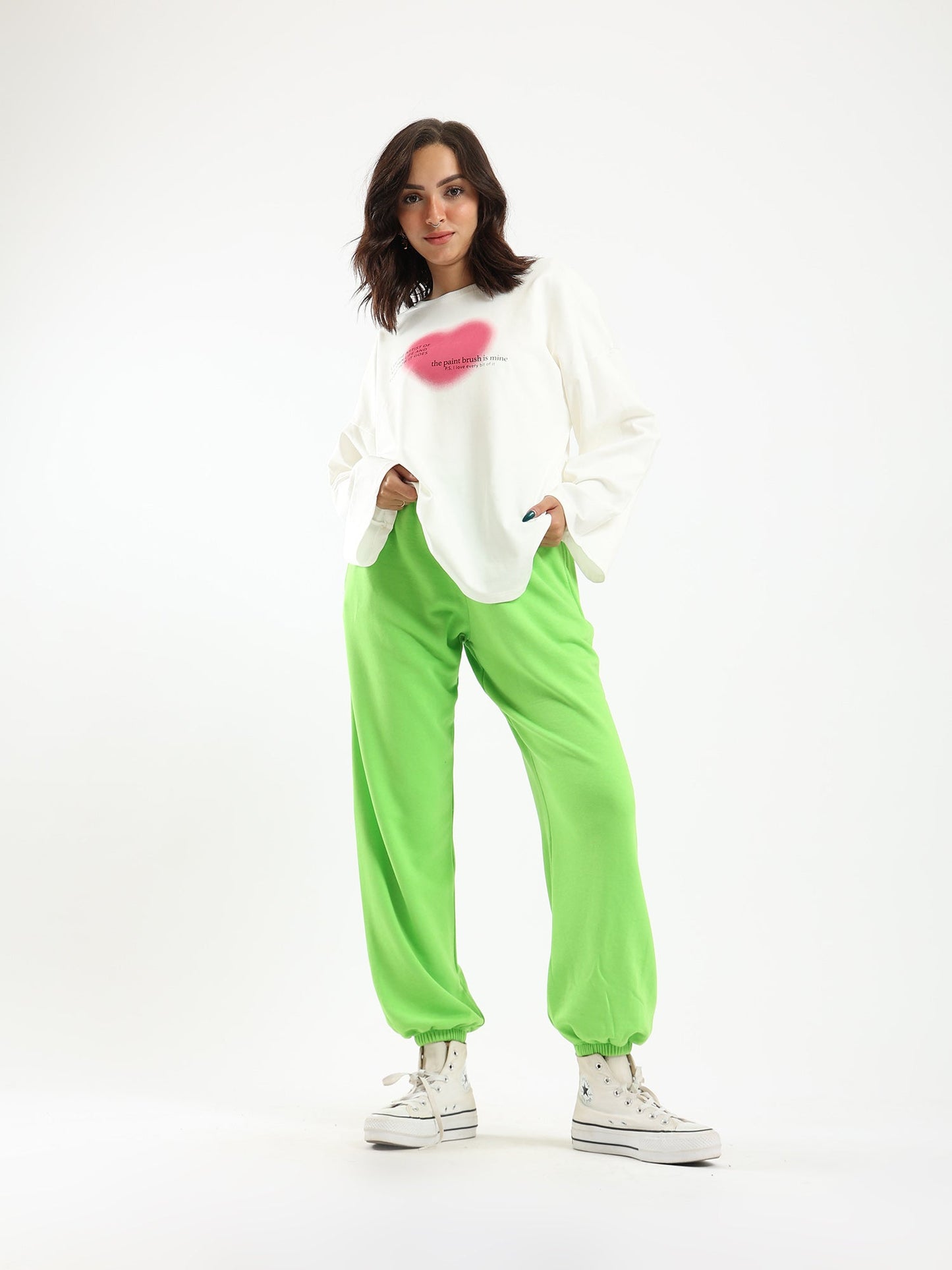 Sweatpants - Solid - With Hem