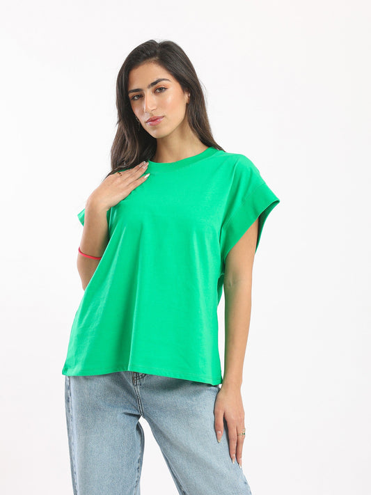 T-Shirt - Wide Half Sleeves - Loose Fit