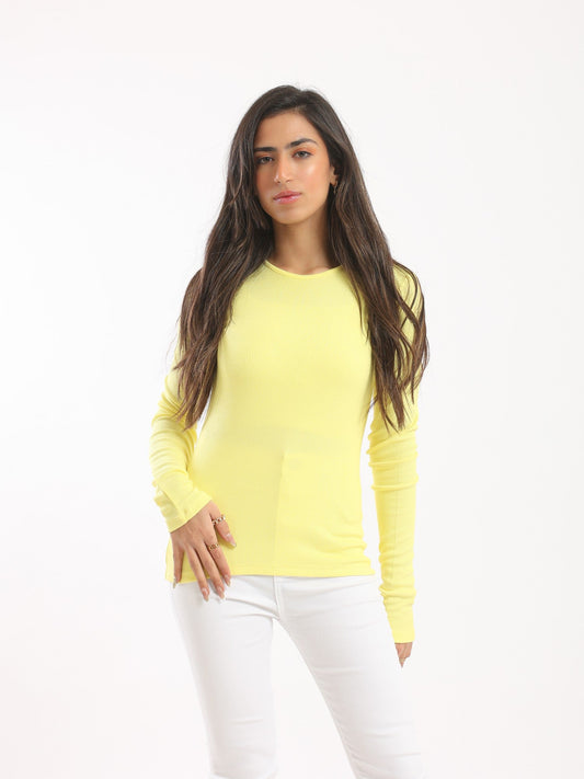 Top - Long Sleeves - Ribbed