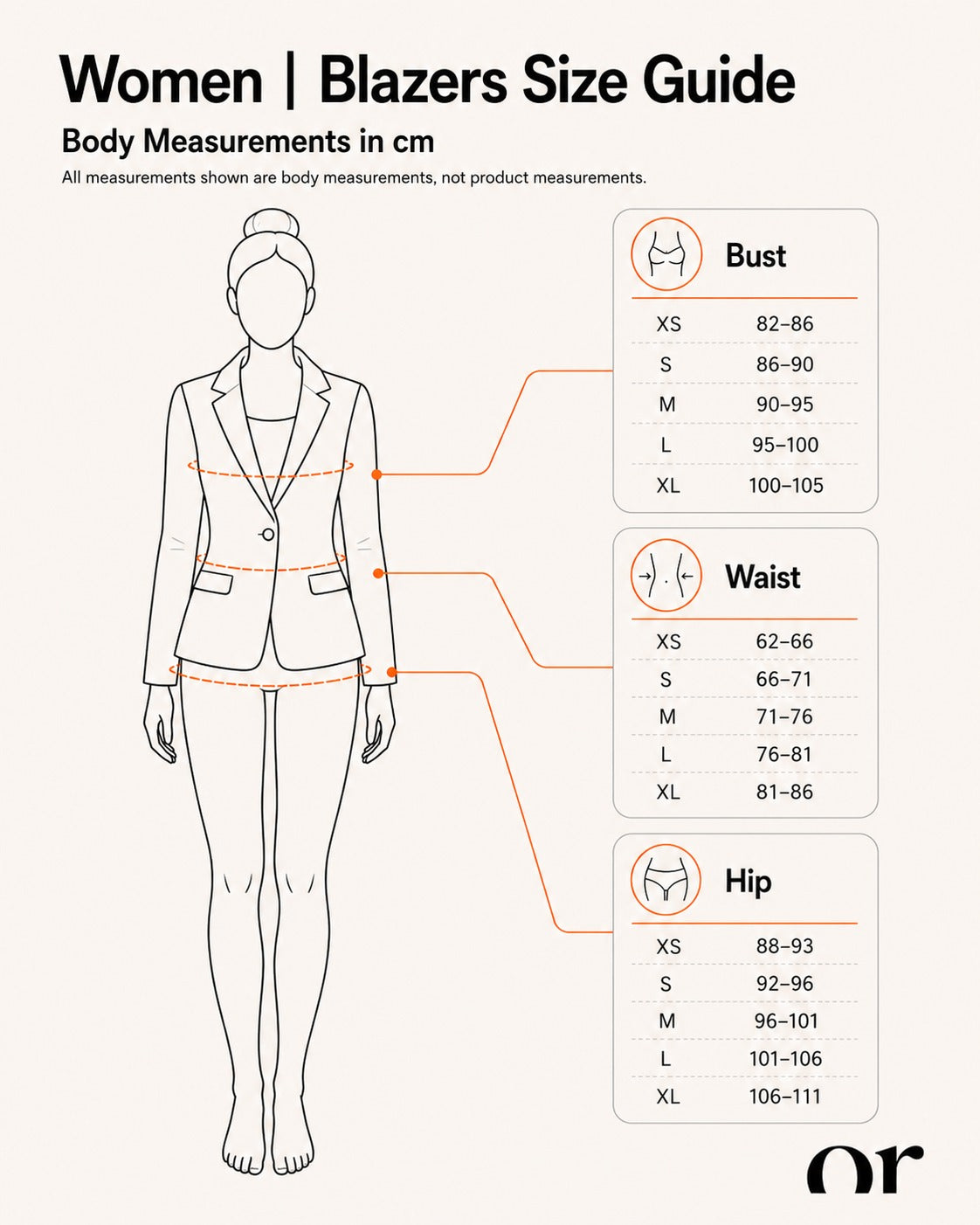 Women | Blazers Size Guide
