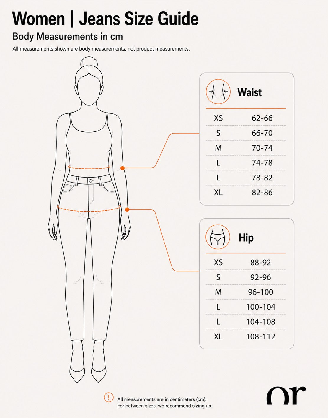Women | Jeans Size Guide