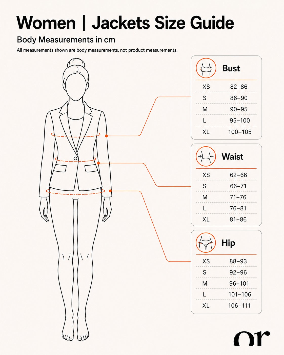 Women | Jackets Size Guide