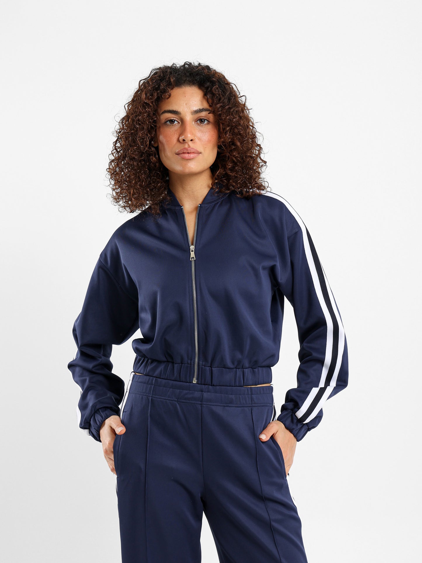 Striped Sleeves Sweatshirt