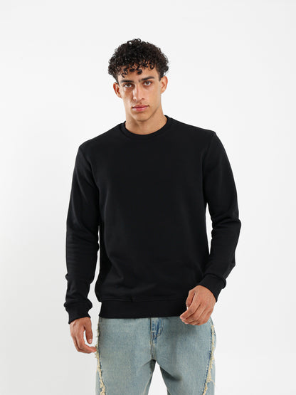 Regular Fit Solid Sweatshirt