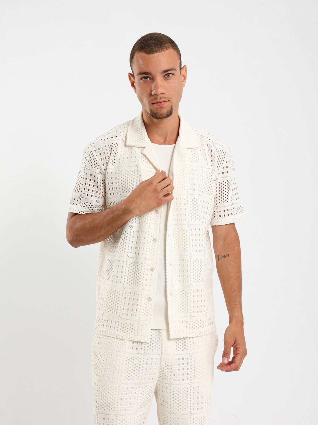 Relaxed Textured Flower Shirt