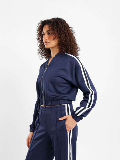 Striped Sleeves Sweatshirt