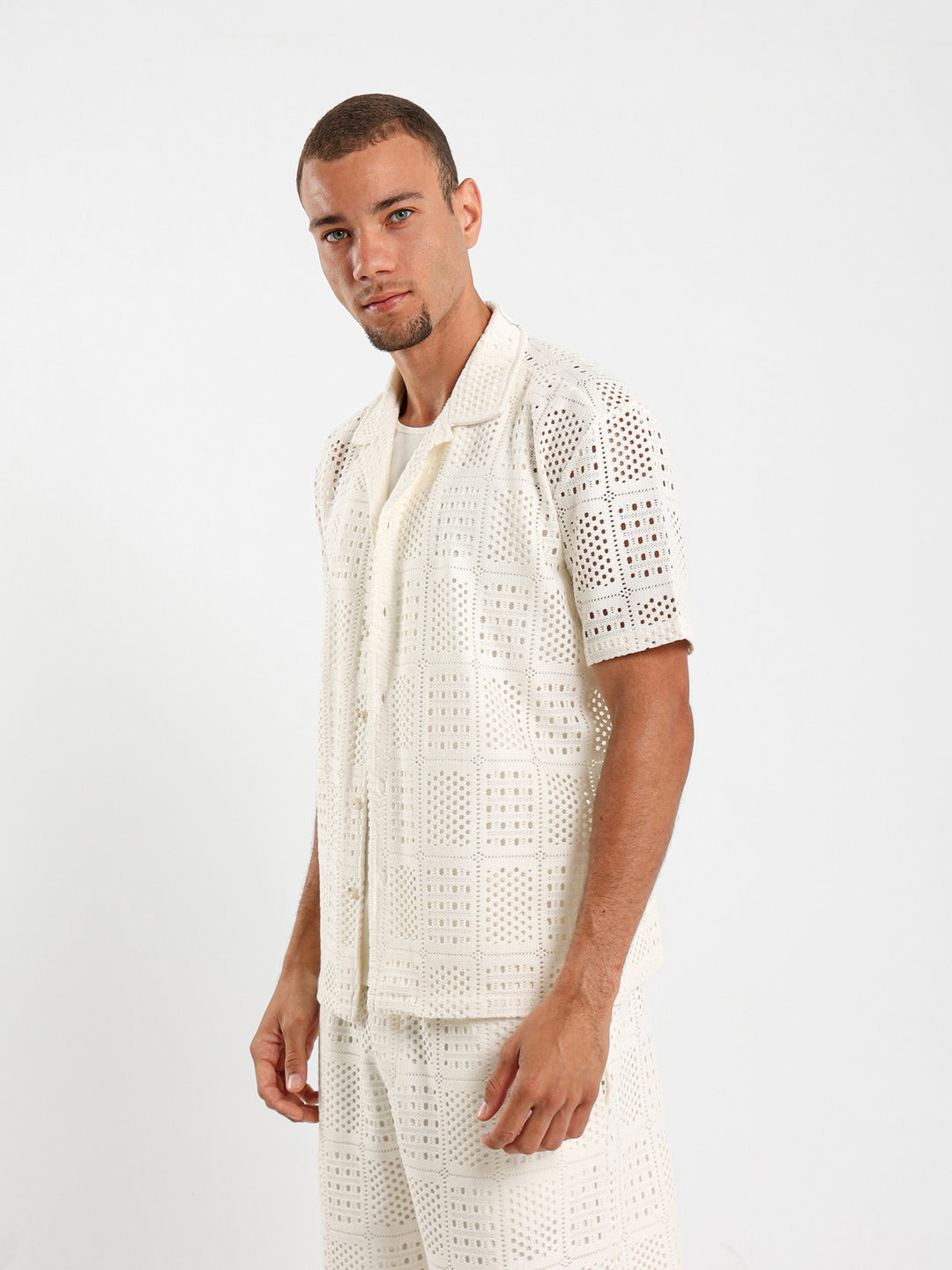 Relaxed Textured Flower Shirt