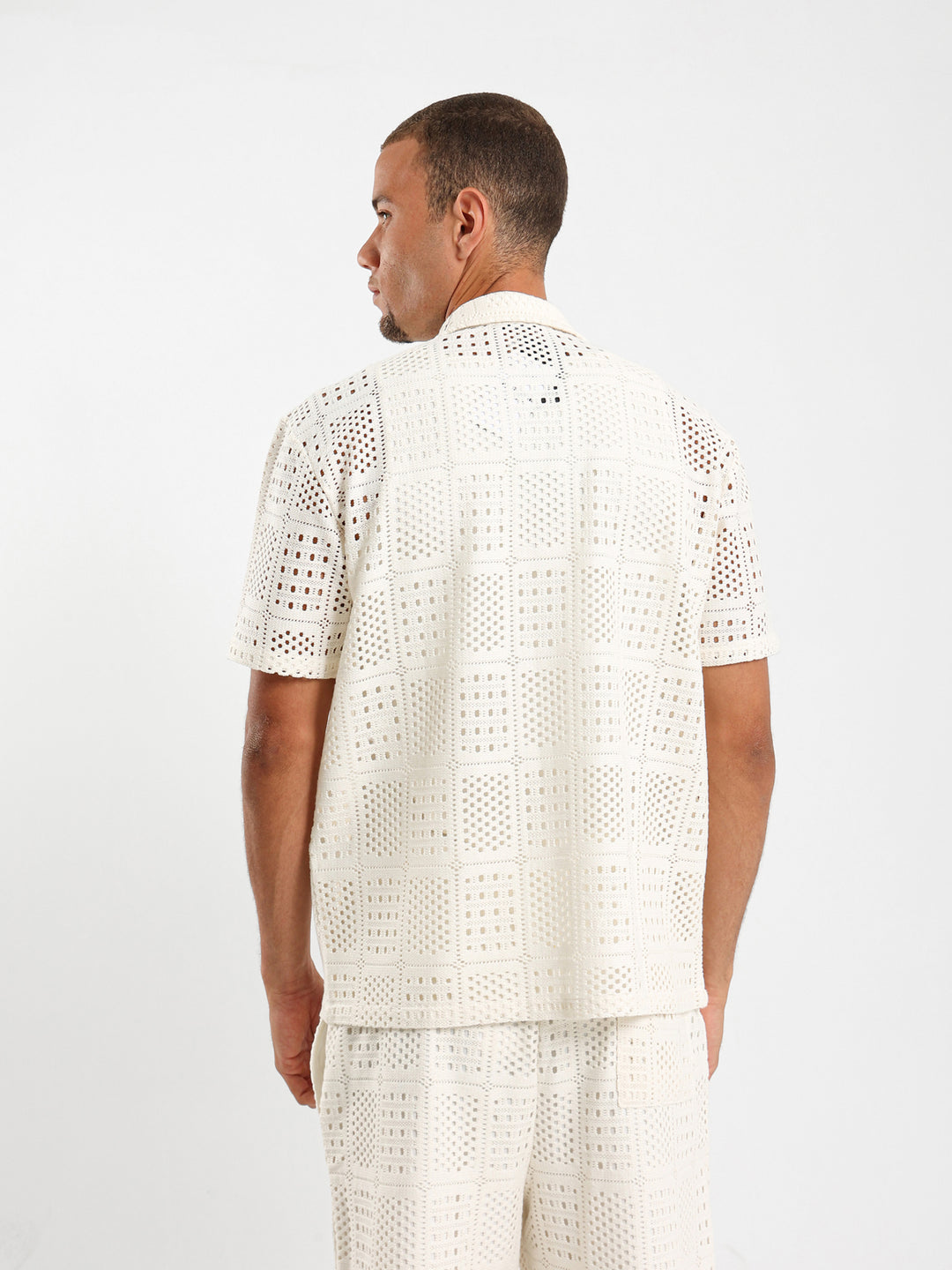Relaxed Textured Flower Shirt