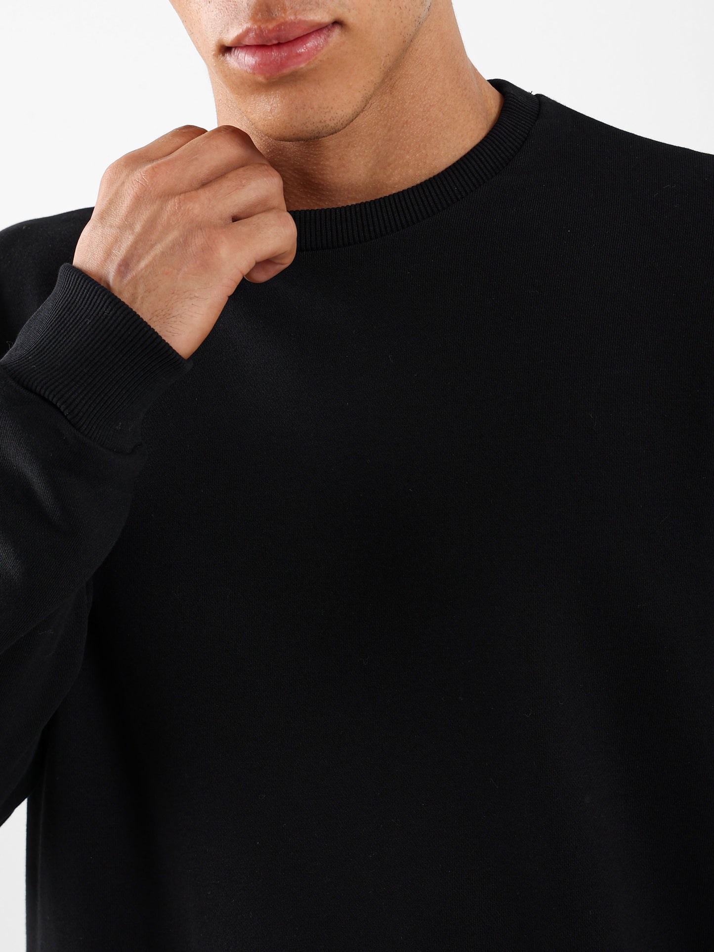 Regular Fit Solid Sweatshirt