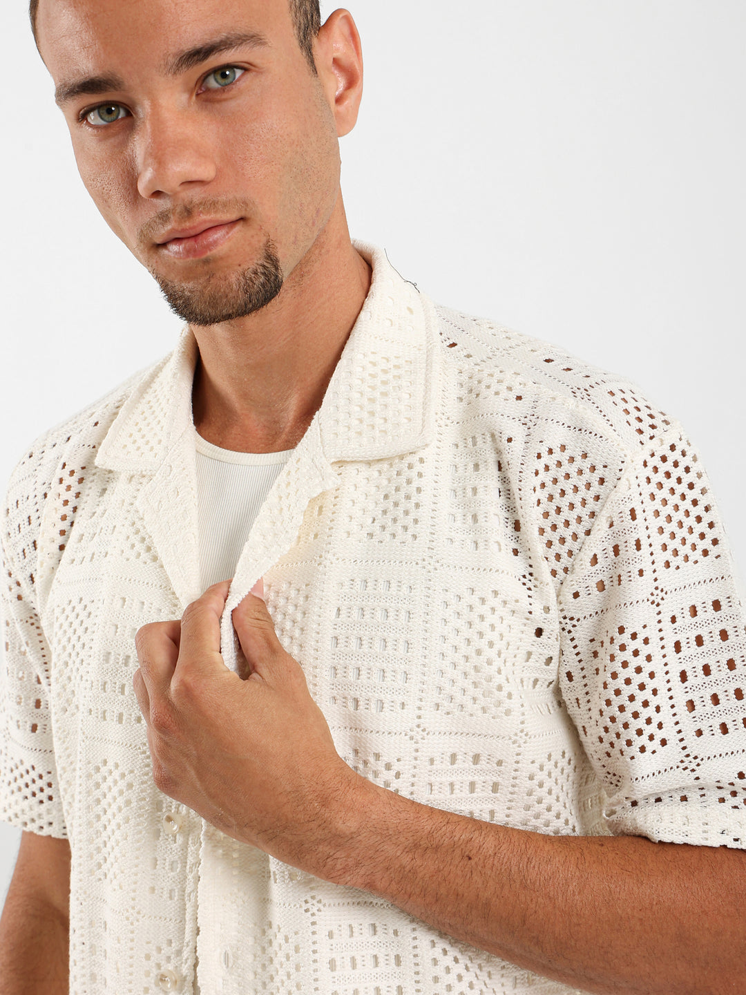 Relaxed Textured Flower Shirt